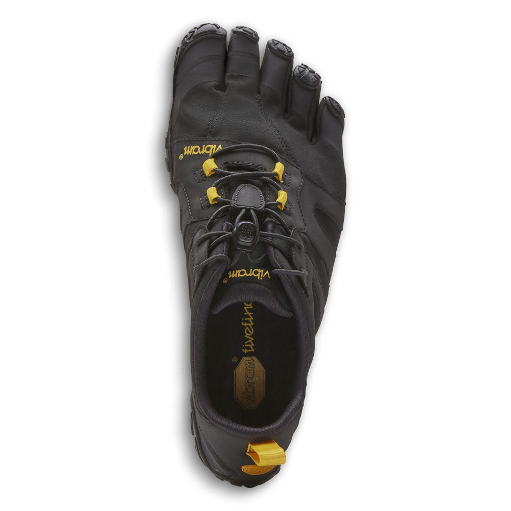 Vibram Five Fingers Womens Running Shoes - Black/Yellow - V-Trail 2.0 - 84012-FRYA